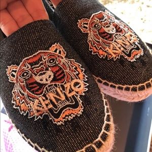 Kenzo denim blue espadrille sneaker flats